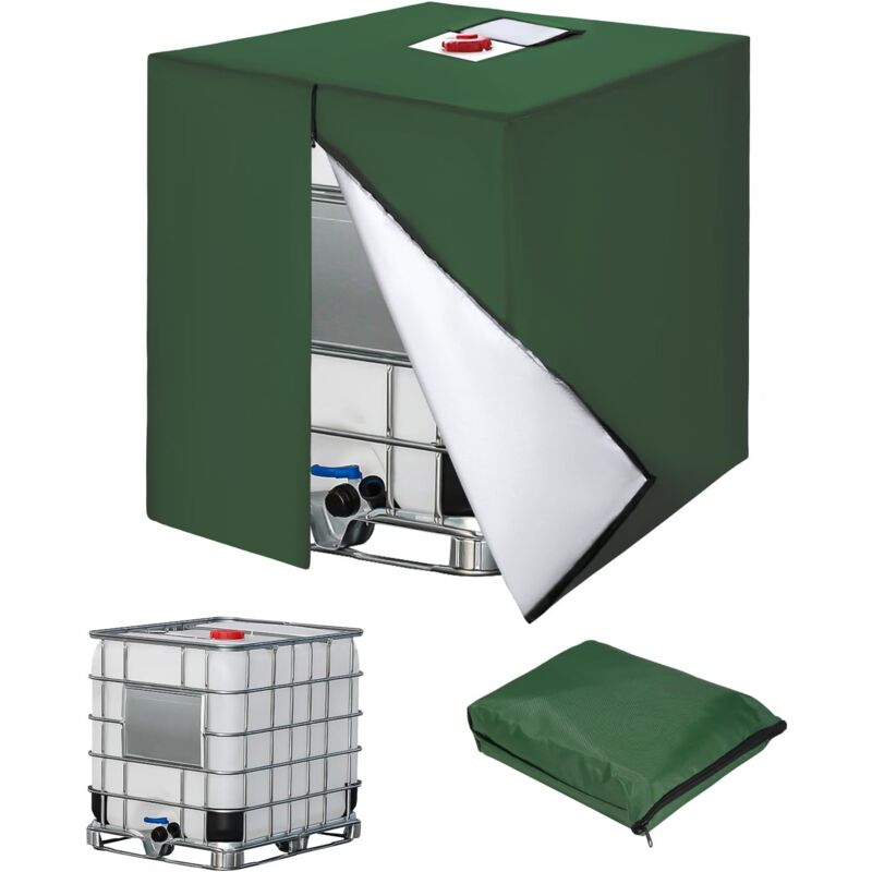 1000L Ibc Tank Cover, 420D Water Tank Cover, Anti-Uv Tank Protection Cover, Ibc Tank Protective Cover With Zipper, 120