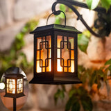 Outdoor Solar Light, Outdoor Solar Lantern Garden, Solar Lantern Two Working Modes Flashing/Warm Solar Torch Garden For