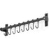 Wall Mounted Stainless Steel Utensil Holder With 8 Sliding Hooks For Kitchen And Bathroom (Black)