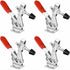 20326 225D Quick Release Horizontal Toggle Clamp - 500 Lb Holding Capacity With Rubber Pressure Tip, 4Pk