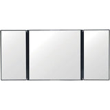 Car Vanity Mirror Universal Sun Visor Mirror Tri-Fold Design Folding Vanity Mirror Cosmetic Makeup Mirror Auto Supplies
