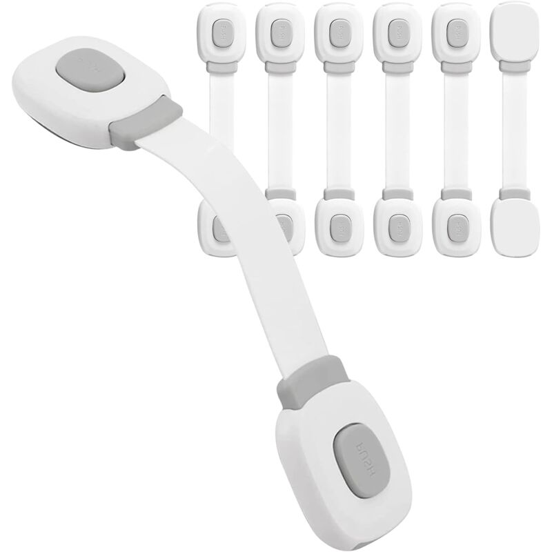 Baby Safety Door Lock 6 Pieces, Drawer Lock Cupboard Latches And Fridge Safety Cupboard Child Protection Baby Home