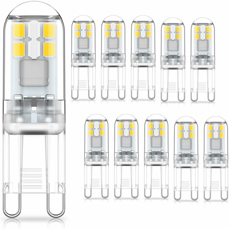 G9 LED Bulbs 1.5W Equivalent To 20W Halogen Light Cool White 6000K, Ac 220-240V, Non-Dimmable, Mini Incandescent Bulb,