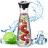 Glass Carafe, 1200Ml Glass Water Pitcher With Silicone Lid, For Homemade Beverage/Iced Tea/Milk/Coffee/Serving Wine,