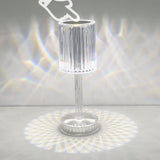 Crystal LED Table Lamp, Rechargeable Cordless Table Lamp, Touch Dimming LED Bedside Lamp For Living ROom Hotel Bedroom