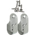Oval Furniture Rail Hanger 2 Pieces - Wardrobe Tube Bracket For Oval Bar Nickel Plated Steel ROd Hanger Fixing Metal