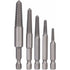 Screw Drill Bits, Stud Removal Tool, 5 pcs Broken Screw Extractor Hex Shank Fine Teeth DAmaged Bolt Removal Tool