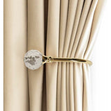 Curtain Tiebacks Wall Hooks U Metal Curtain Tiebacks, Metallic Curtain 2 Pack (Small, Gold)
