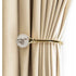 Curtain Tiebacks Wall Hooks U Metal Curtain Tiebacks, Metallic Curtain 2 Pack (Small, Gold)