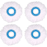 4 pcs Microfiber Mop Heads, ROund Replacement Mop Heads 360 ROtation Mop Heads For Floor Cleaning (Diameter 16Cm)