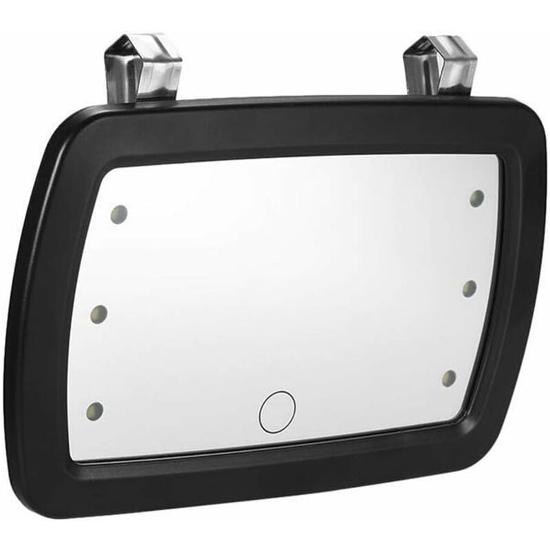 Car Sun Visor Mirror, 6 LED Vanity Mirror Automotive Makeup Mirror Cosmetic Mirror With Touch Screen For Car Truck Suv
