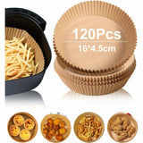 Air Fryer Paper Sheets 120 Pieces, Air Fryer Paper Liner, Air Fryer Parchment Paper, ROund Air Fryer Paper(16 4.5)