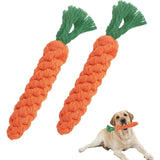 2 pcs Carrot Dog Chew Toys, Braided ROpe Dog Toy, Carrot Dog Toy, Durable Cotton Braided ROpe Chew Toys For Small