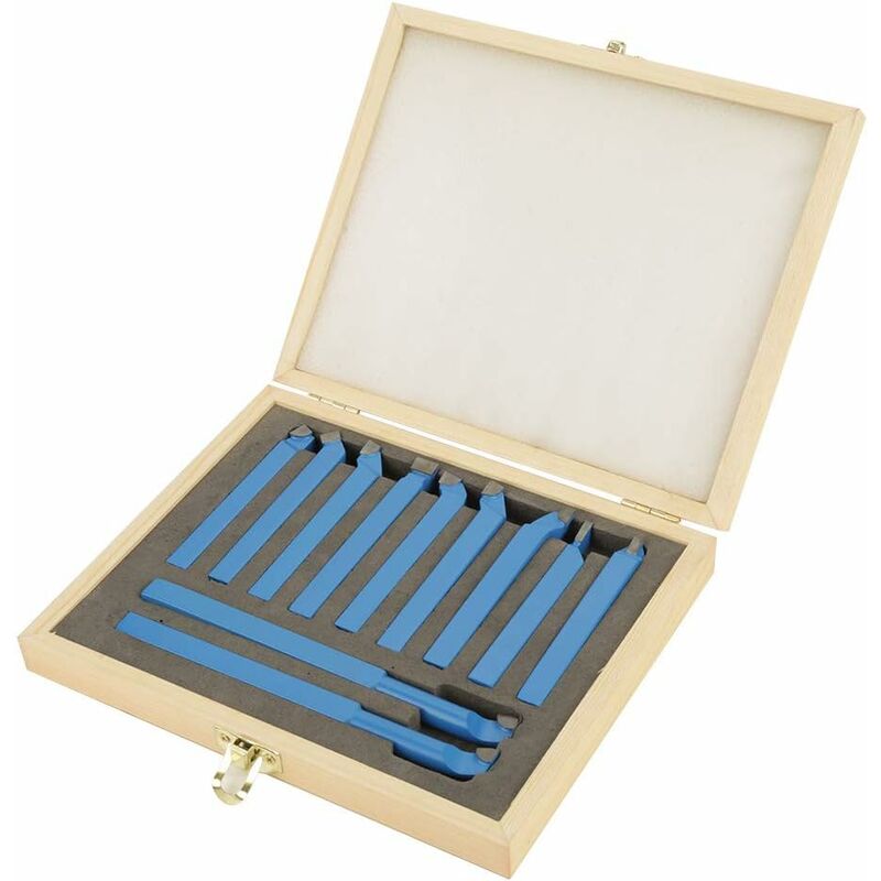 11 pcs Lathe Tool Set Metal Tip Lathe Tools Set Turning Tool Set Turning Tool Grooving Tool 8 X 8Mm