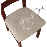 Chair Cover 2/4 Pieces Chair Cushion Cover Waterproof Chair Seat Cover Removable Washable Jacquard Elastic Chair Seat