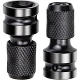 2 pcs Socket Adapters 1/2" Square Drive To 1/4" Impact Wrench Adapter Quick Release Converter For Impact Ratchet Wrench