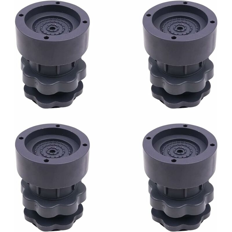 4-Piece Universal Adjustable Rubber Shock Pads For Washers, Dryers, Refrigerators