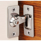 90 Degree Right Angle Stainless Steel Door Lock, Used For Wooden Fences, Doors And Windows, Sliding Doors (Silver)