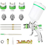 Hvlp Professional Paint Spray Gun 600Cc With 3 Nozzles 1.4Mm 1.7Mm 2.0Mm, Hvlp Gravity Feed Air Spray Gun Car Furniture