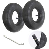 2 Pieces 3.50/4.00-6 Inner Tube Tire Wheel 3.50/4.00-6 Innertube Wheelbarrow Rubber Valve 6