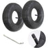 2 Pieces 3.50/4.00-6 Inner Tube Tire Wheel 3.50/4.00-6 Innertube Wheelbarrow Rubber Valve 6