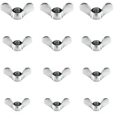 12 pcs Bright Zinc Wing Nuts Wing Nuts In Size M4 M5 M6 M8 Assortment Wing Bolts For Diy Tools Silver Clamping Bolt For