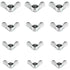 12 pcs Bright Zinc Wing Nuts Wing Nuts In Size M4 M5 M6 M8 Assortment Wing Bolts For Diy Tools Silver Clamping Bolt For