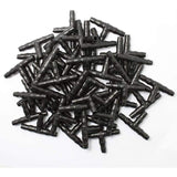 100 pcs Barbed Connectors Drip Irrigation,4/7Mm Universal Barbed Tee Hose,Suitable For 4/7Mm Drip Hose Watering Garden