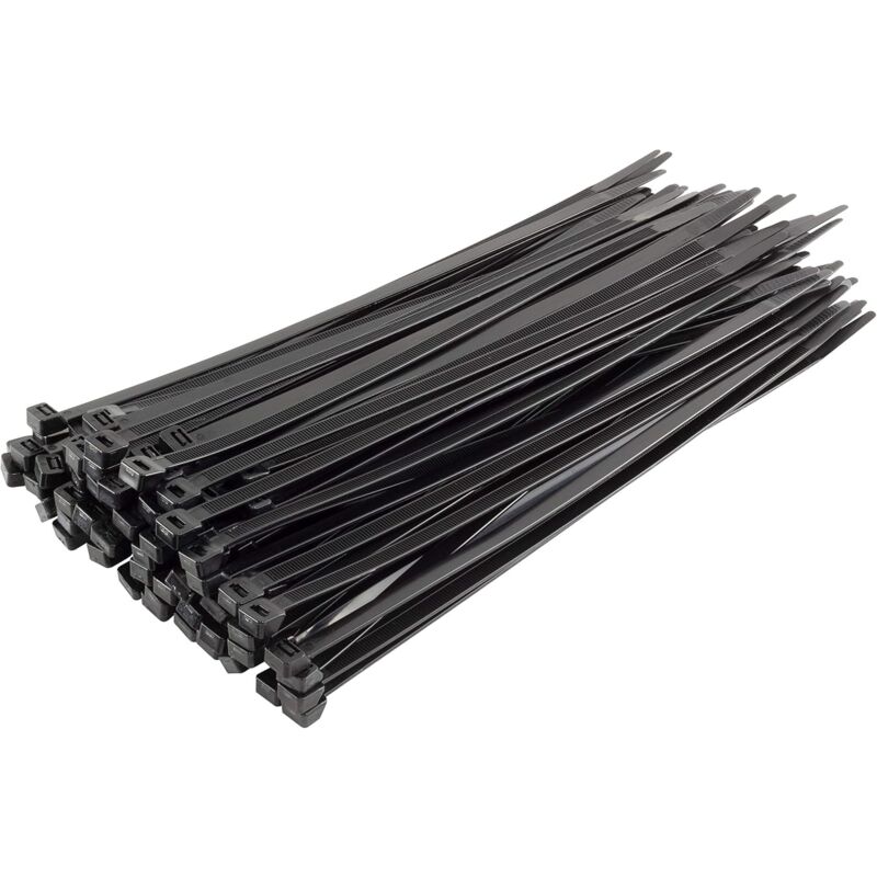Nylon Cable Tie - 300Mm X 7.6Mm - Black - Heavy Duty Cable Tie - Heavy Duty Cable Ties - Pack Of 100