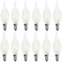 LED Bulb E14 Flame, Candle Shape, Warm White 2700K, 4W Incandescent Equivalent 40W, 400Lm, Pack Of 12 [Energy Class A+]