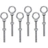 Eye Bolts M8 X 80Mm Stainless Steel Metric Thread M8 Eye Bolts For Fixing And Hanging, 6 pcs