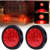 2 pcs Truck Tail Lights, 24V ROund Integrated High Brightness LED Tail Lights, Brake Lights For Trailer, Truck, Vans,