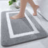 Non-Slip Bath Mat, Soft Microfiber Bathroom Mat, Absorbent High Pile Bath Mat, Machine Washableable - 40 X 60 Cm - Grey