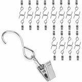25 pcs Metal Curtain Hooks Hanging Clips For Curtain Party String Lights Outdoor Activity Wire Home Decoration