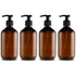4 Pack 500Ml Pet Plastic Soap Dispenser With Black Lotion Pump Ideal For Kitchen Bathroom