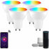 [Pack Of 4] Gu10 5W LED Bulb, Gu10 Alexa, Rgbw 3000K-6500K, [App Control] [Voice Control], Compatible With Google Home,