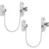 Security Lock Furniture Door Window-2 pcs With Key White Cable Restrictor 190Mm-Baby Child Safety Cable Restrictor