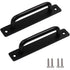 2 pcs Heavy Duty Barn Door Handle, Steel Sliding Door Pull Handle, Black Cast Iron Door Handle, Interior Exterior Door