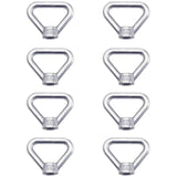 Lifting Eye Nut 8 pcs M8 Ring Nut Screw Nut Silver 304 Stainless Steel Triangle Ring Nut Lifting Ring Eye Nut Fastener