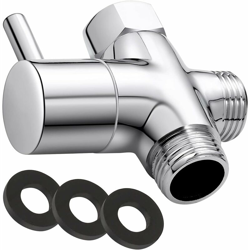 3-Way Valve G1/2", Solid Brass 3-Way Valve, Hand Shower Set, Universal Accessories