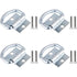 4 pcs Tie Down Rings, D-Ring Trailer Tarpaulin Tie Downs With Screws For Boats, Trucks, Vans And Homes