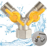 1/2" Switch Valve, Y-Shaped Three-Way Valve With Shut-Off Valve, Shower Head, Shower Arm, Washing Machine Spout