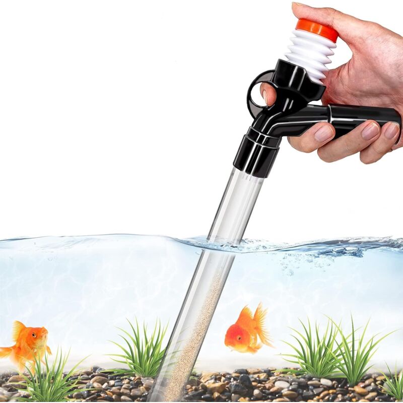 Aquarium Vacuum Cleaner Fish Tank Gravel Cleaning Kit With Siphon For Water Change - Cleaning Pump With Air Pressure