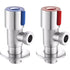 2 pcs Stainless Steel Faucet Angle Valve 1/2&