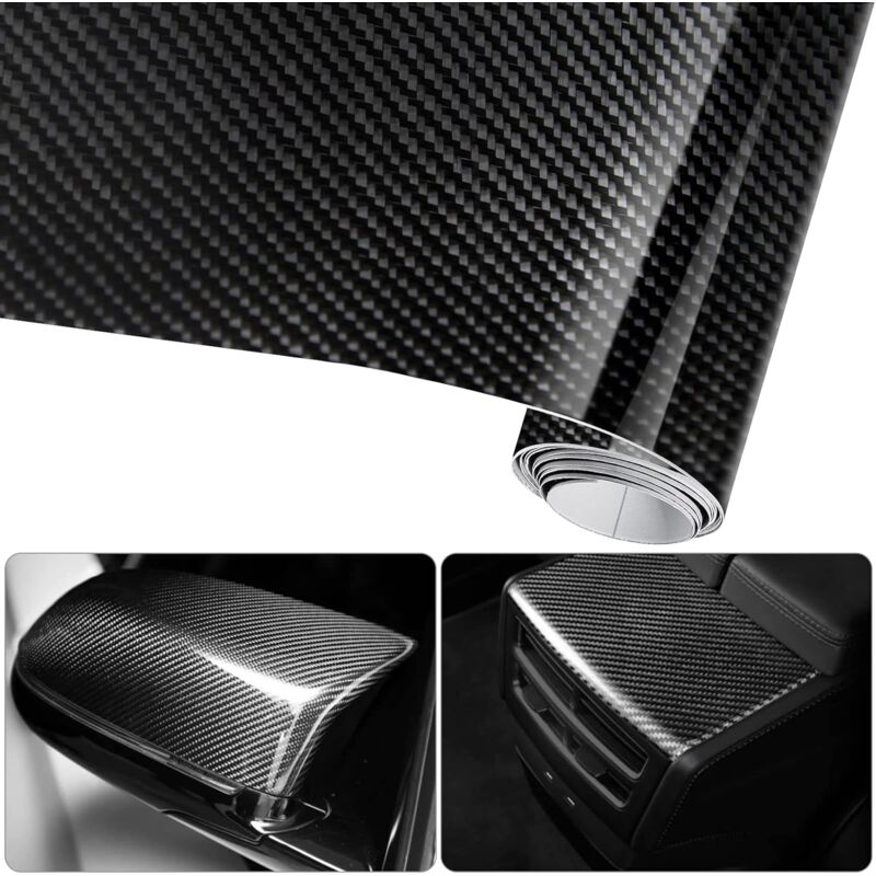 6D Waterproof Car Sticker Film Carbon Fiber Vinyl Adhesive 30300Cm Waterproof Non-Stick For Car,Computer,Phone Case