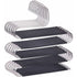 6 Pack Shaped Stainless Steel Non-Slip Pants Hangers For Jeans Scarf Trousers - Black