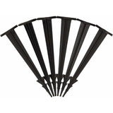 Pack Of 100 Ground Stakes For Fixing Weed Control Fabric Or Mole Control Netting Black