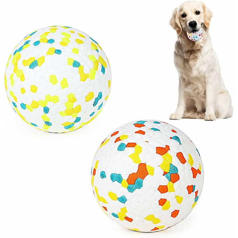 Interactive Dog Toys Training Balls Pet Balls E-Tpu Exercise Play Ball For Medium Large Dogs - 2 Balls 3 Inch Each