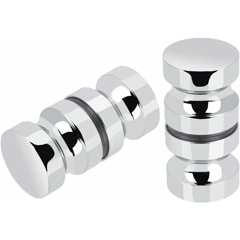 2 Pairs Stainless Steel Sliding Shower Door Knobs Glass Shower Door Handles For Bathroom Kitchen Home Office Hotel