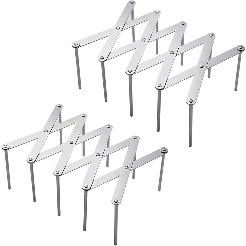 2 pcs Stainless Steel Lid Rack, Kitchen Utensil Organizer, Adjustable Design Lid Holder For Storing Pots, Glass Lids,